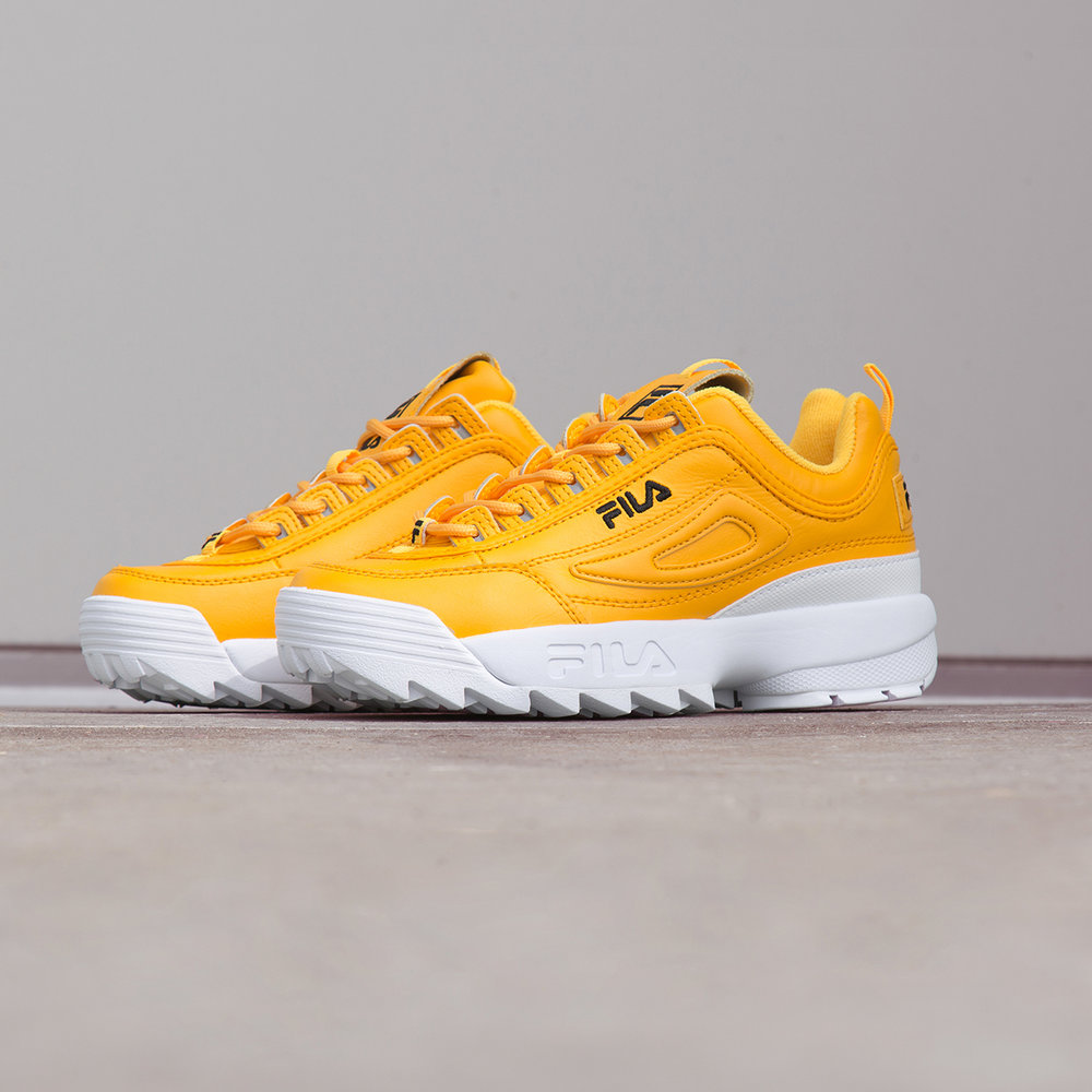 yellow fila shoes